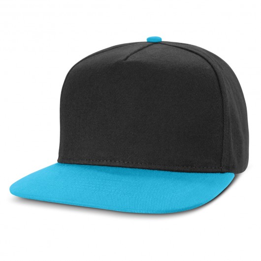 Black Light Blue Flinders Flat Peak Caps